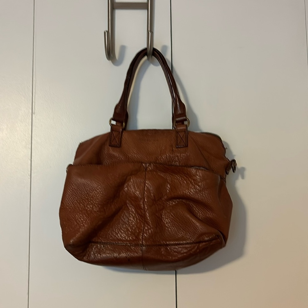 Classic Brown Leather Hobo Handbag